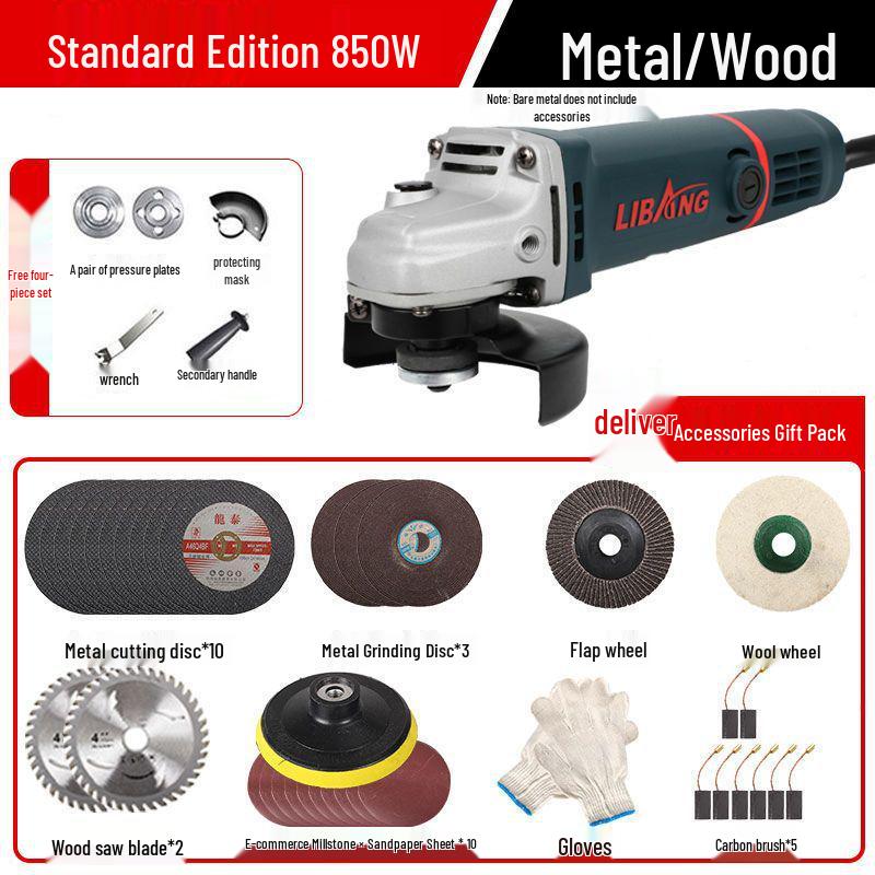 Multifunctional Electric Angle Grinder & Polisher: High-Power Handheld Grinding and Cutting Tool