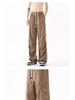 Men's Retro Wide-Leg Cargo Pants - Trendy, Loose, Straight-Leg Design for Spring/Autumn 2025