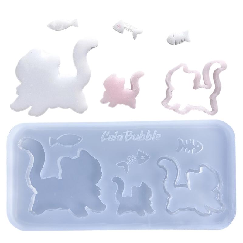 Silicone Drip Glue Molds Cute Animal Shape Silicone Mold  Crafts Moulds Easy to Clean Jewelry Hand-Making Accessories