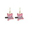 Cute Cartoon Kitten Earrings - Fun, Creative, and Fashionable Animal Drops In Japanese and Korean Styles for European and American Tastes.