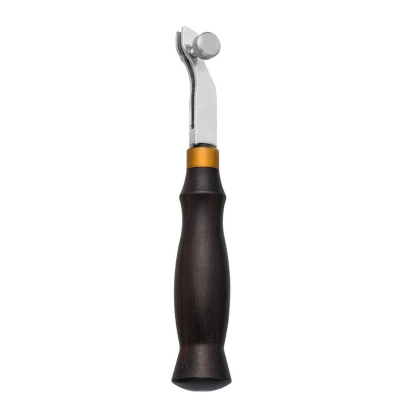 Wood Handle Leather Edging Creaser Tool Adjustable Leather Skiving Working Tool for Leather Craft 0.5mm 1.2mm 1.5mm