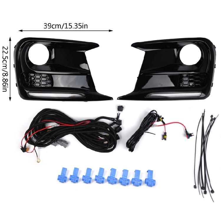 Dynamic Sequential Turn Signal Light Daytime Running Light Fog Lamp Bezels