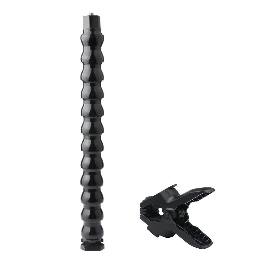 YYOYY Camera Hose Holder, Monopod Jaws Mount, 4 Section Flexible Arm Bracket, Mount 1/4 Inch Screw Holes, Camera Bracket For Most Sports Cameras