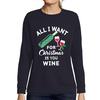 Ultrabasic Femme Imprime Graphique Sweat-shirt All I Want For Christmas Is Wine