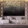 2D Ombre Gold Sparkle Bokeh Backdrop Photography Background Banner