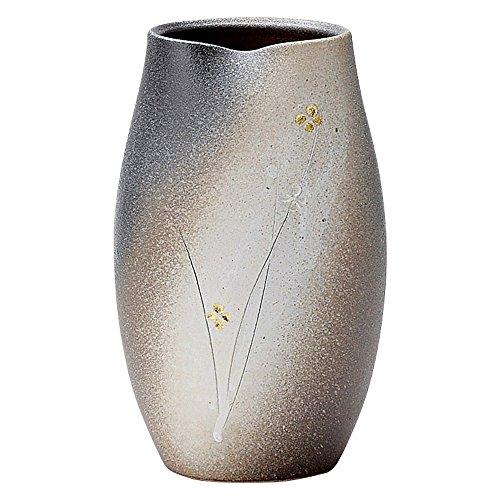 

Marui Seito Shigaraki Ware Hechimon Flower Vase, Large Ceramic Flower Base with Moonlit Small Pattern, Approximately 21cm Tall, Perfect as a Gift, Pre