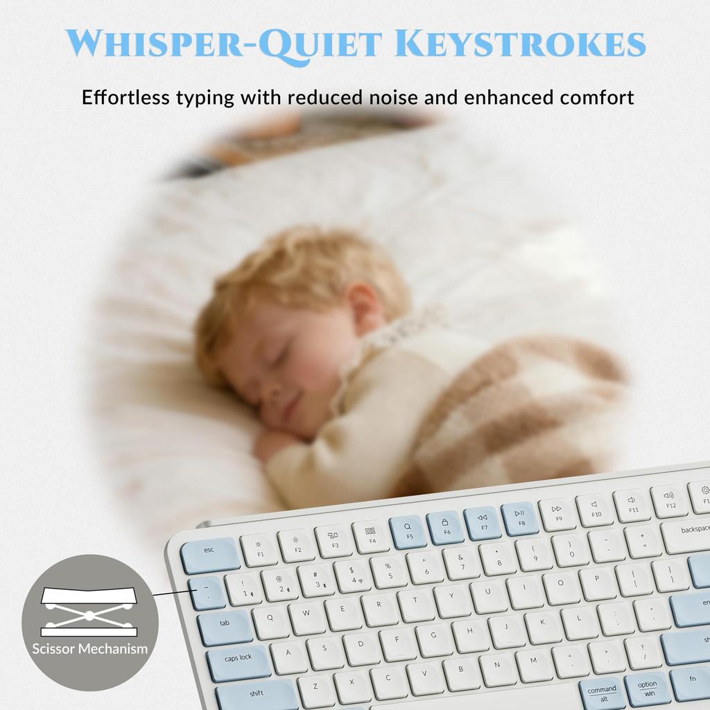 Keychron B6 Pro Wireless with Numeric ZMK Scissor Long Compatible with and Linux US Ultra-Slim Keyboard, Full-Size Keypad, Customization, Switches,