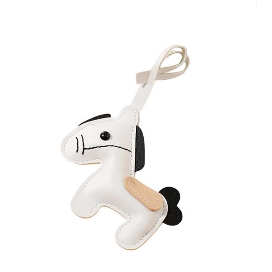 Keychain Vibrant Color Faux Leather Horse Design Key Chain with Lanyard Backpacks Car Keys Handbags Bag Accessory
