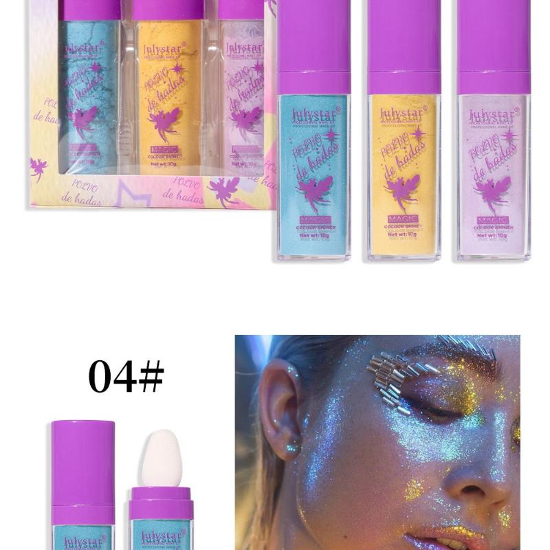 Make-up Fee Pat Puder Set Gesicht Dreidimensionales Contouring Glitzer Körperaufhellung Perlmuttfarbenes Highlight-Puder Set