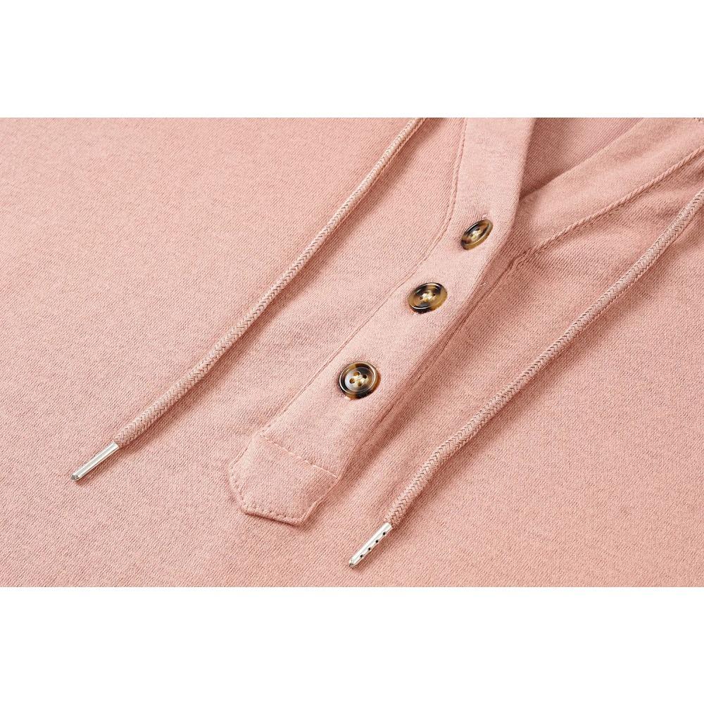 Autumn and Winter Casual Loose Solid Color Women's Hoodie Sweatshirt