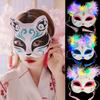 Luminous Cat Fox Mask - Hand-Painted Japanese Style Halloween Party Cosplay for Women
