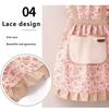 Easter Home Work Adjustable Apron Floral Print Cake Kitchen Cooking Women Girls Aprons with Pocket