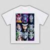 Unisex Demon Slayer Twelve Kizuki Grid Collage Anime Graphic T-Shirt, Cool Comic Art Print Casual Streetwear T-shirts