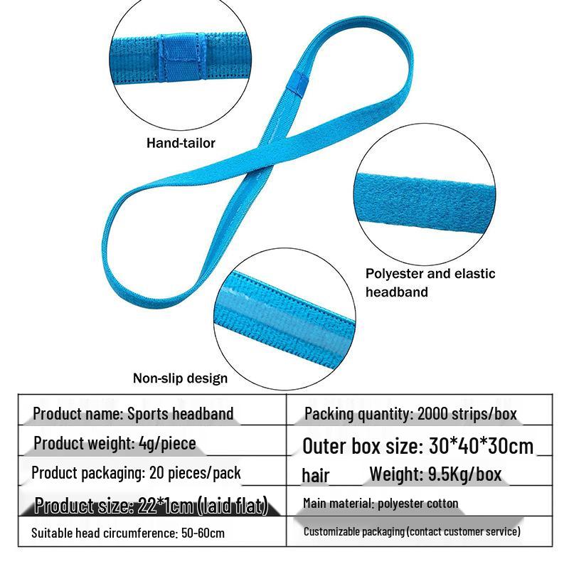 Unisex Sweat-Wicking Non-Slip Fitness Headband for Jogging, Workout, Yoga, Running, and Football