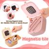Small Sewing Kit with Storage Box Cute Portable 2 Layer Organizer Magnetic Needle and Thread Kit with Case Home Clothes Repair