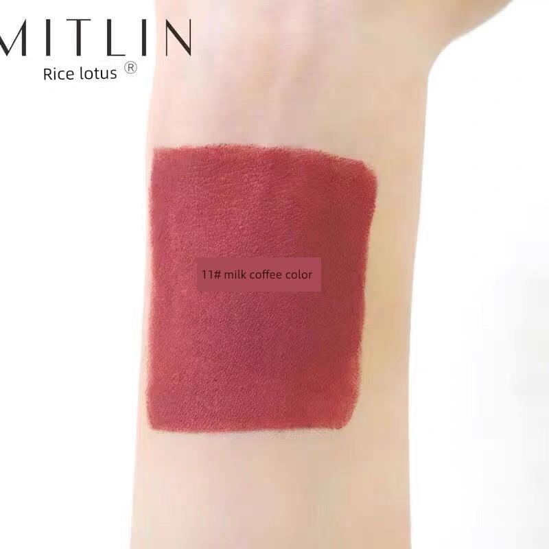 Luxurious Non-Stick Lipstick That Enhances Complexion, Cinnamon Milk Tea Bean Paste Matte Lipstick That Doesn'T Wear Off