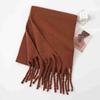 Versatile mohair solid color scarf women's winter thickening simple warmth enlarged shawl scarf