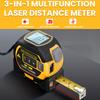 3-in-1 Tape Measure Laser Rangefinder with LCD Display Backlight Rangefinder Building Measurement device.Battery Not Included