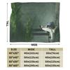 Chinese ink painting Soft Warm Blanket  Child Plush Throw Blanket Street Trend Couch Bed Flannel Bedspread Sofa Bed Cover