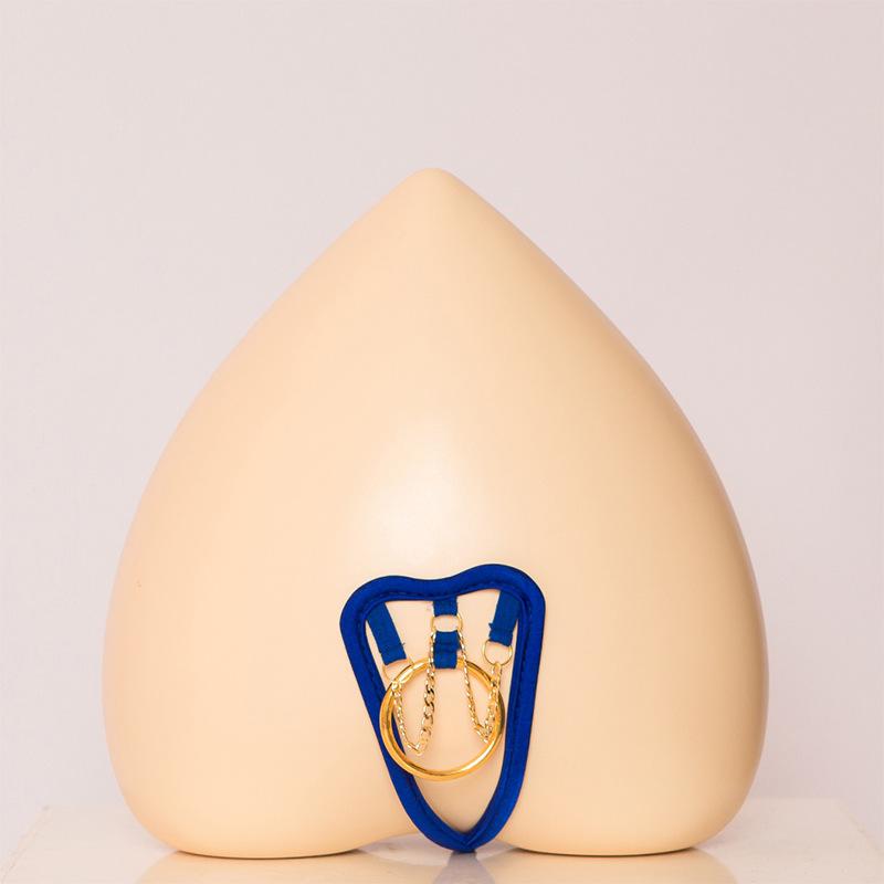 Men's Bedding Sex Products, Special for Sex C-pants Invisible Underwear with Ring Chain Sex Underwear