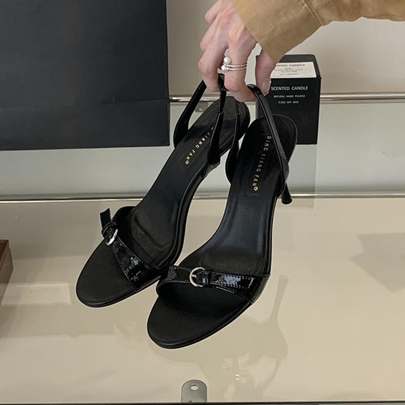 Fashion SUOJIALUN 2025 Summer New Brand Women Sandal Fashion Buckle Ladies Elegant Gladiator Shoes Thin High Heel Outdoor Dress Pumps Sh