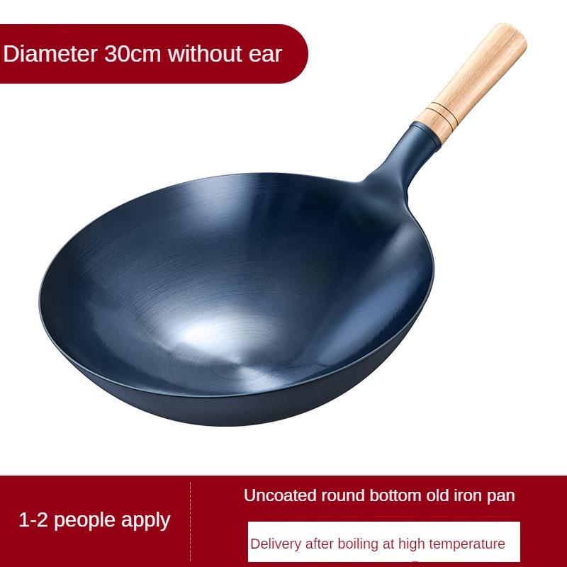 

Круглая сковорода Кастрюли Непокрытая антипригарная посуда для кухни Сковороды Wok с антипригарным покрытием Легкоочищаемые сковороды Столовая Бар Главная 30cm