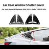 For Tesla Model Y Juniper 2025 Model 3 Highland 2025 Rear Side Window Shutter Cover Trim Stylish Look Triangle Louver Modified