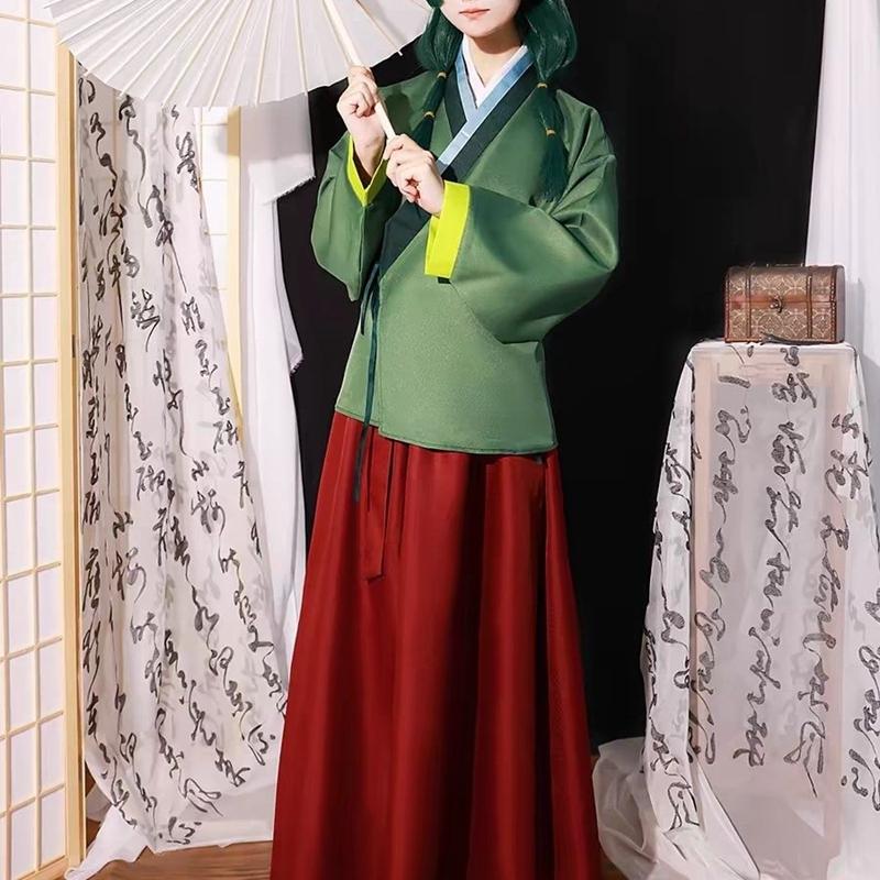 Anime Maomao Cosplay Kostüm Apotheker-Tagebücher Kimono Mao Mao Uniform Perücke Outfits Halloween Karnevalsparty Für Damen