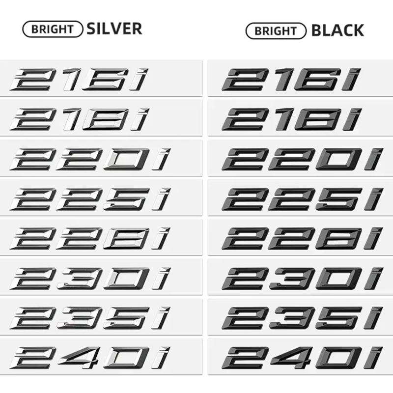 Car Trunk ABS Chrome Letters Badge Emblem Decal Sticker For BMW 2 Series 216i 218i 220i 225i 228i 230i 235i 240i F22 F23 F45 F46