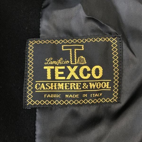 LANIFICIO TEXCO DURANTE Italy Cashmere Wool Peacoat Men’s LL Black(USED)