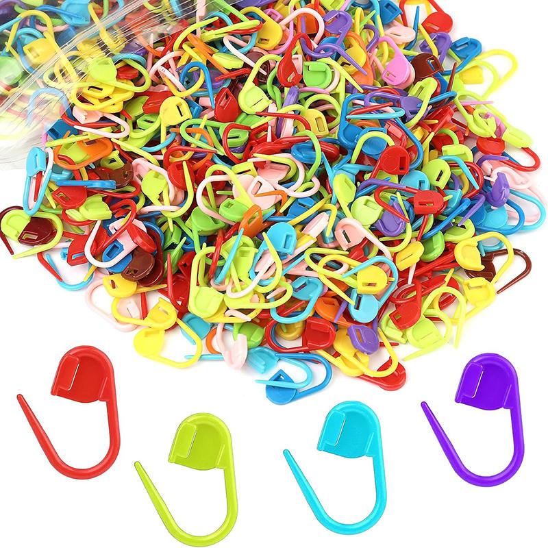 20/50/100 ks Mix barev DIY Pletací nástroj na svetry Řemeslná šicí jehla Plastové zamykací značky stehů Háčky na háčkování