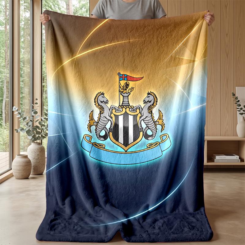 Coperta in Flanella con Stampa del Newcastle United Football, Coperta Morbida Calda Leggera per Divano Letto Campeggio