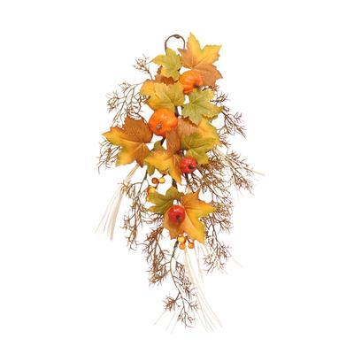 50cm Blatt Kürbis Halloween Türhänger Rattan Garten Wandhänger Girlande Für Heimparty Dekoration