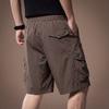 High-end American outdoor ice silk tooling shorts men's summer thin loose casual sports straight five-point pants