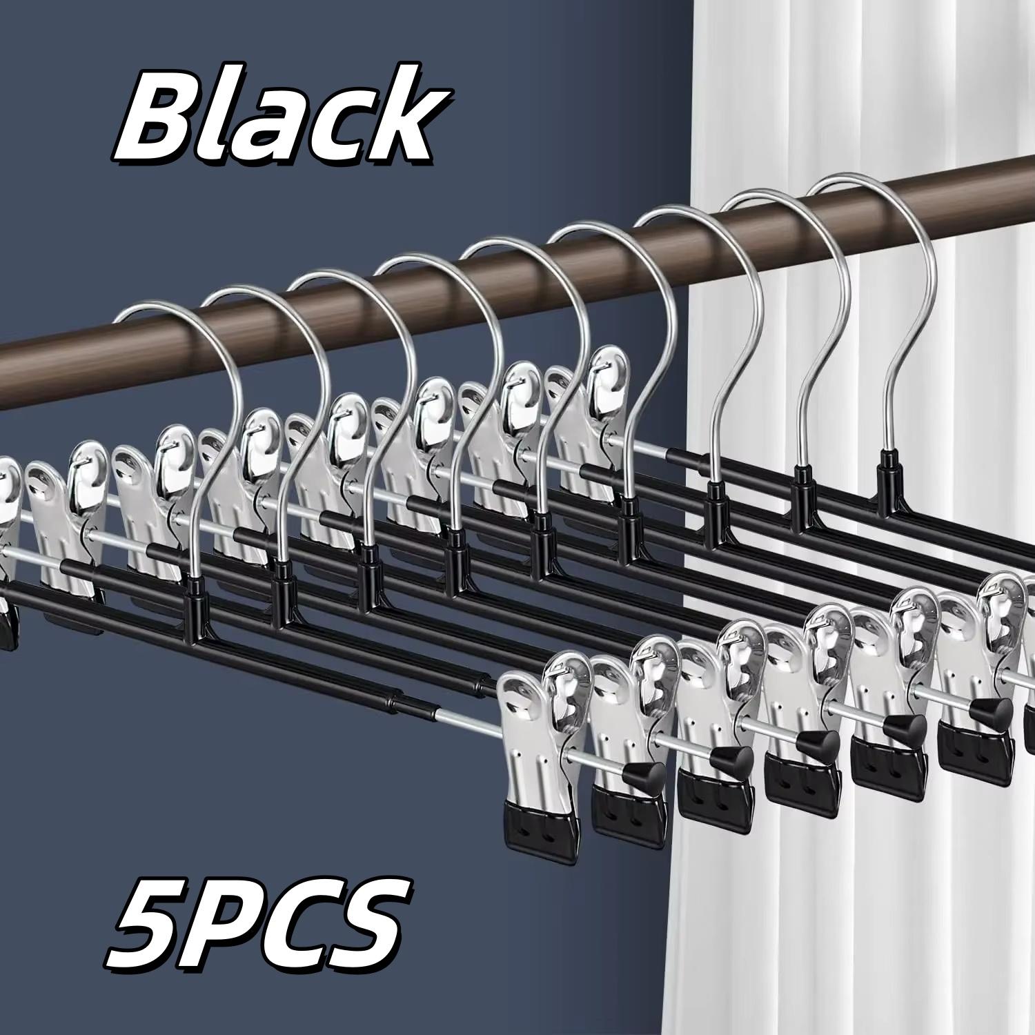 

5/10pcs Pants Hangers with Clips multifunctional Adjustable Skirt Hangers Jeans Clothes Hangers Pants Non-Slip Trousers Hanger