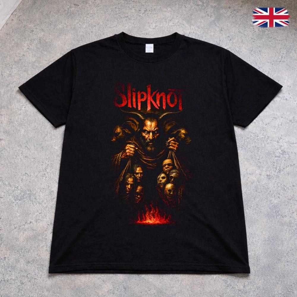Slipknot Devil Mask T Shirt Heavy Metal Band Tee Adults Kids Black 2XL