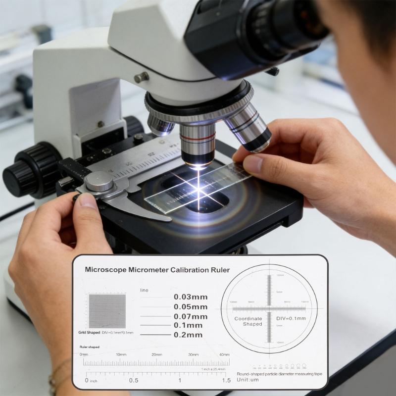 Micrometer Scale with 0.1mm Increment for Clear Viewing Under Microscope Micrometer for Researcher