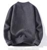 Woodpecker Men's Slim Fit Round Neck Knit Sweater - Warm Velvet Base Layer for Autumn/Winter