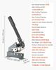 Sheet Metal Shear, 155 Mm Manual Hand Plate Shear, Heavy Duty Mounting Type Sheet Cutter with Solid Steel Frame, High Precision, Extended Handle for