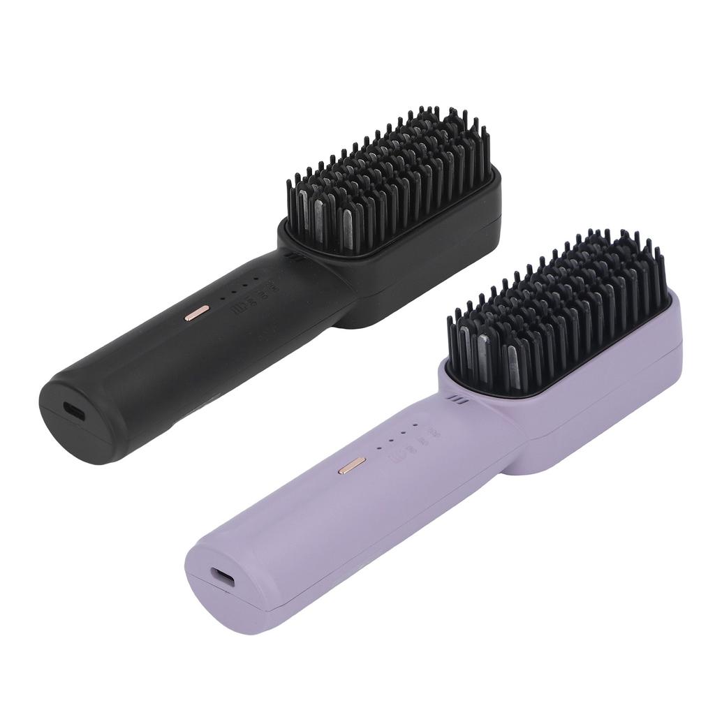 2500mAh Hair Straightener Brush Fast Heating Portable Hair Straightening Comb for Women