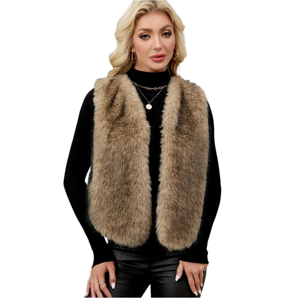 Fashionable Women's V-neck Vest Sleeveless Jacket
