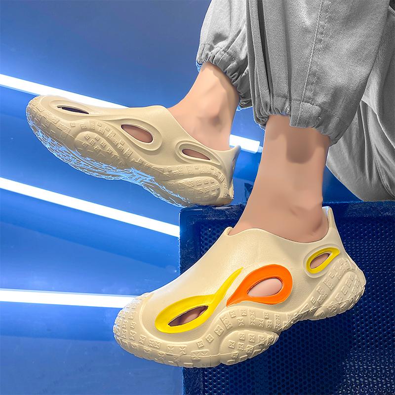Модные Новые Лаконичные Мужские Слипоны EVA Водонепроницаемые Сандалии Мужская Летняя — фото 7