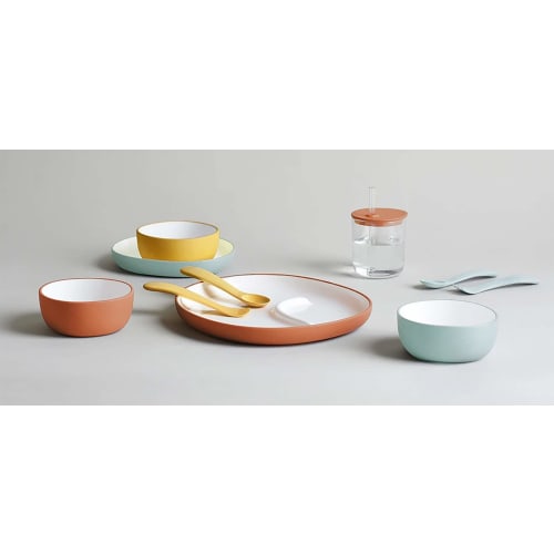 KINTO BONBO Spoon & Fork, Orange, Kids & Babies, Microwave & Dishwasher Safe, Gift, Baby Shower Gift, 26385