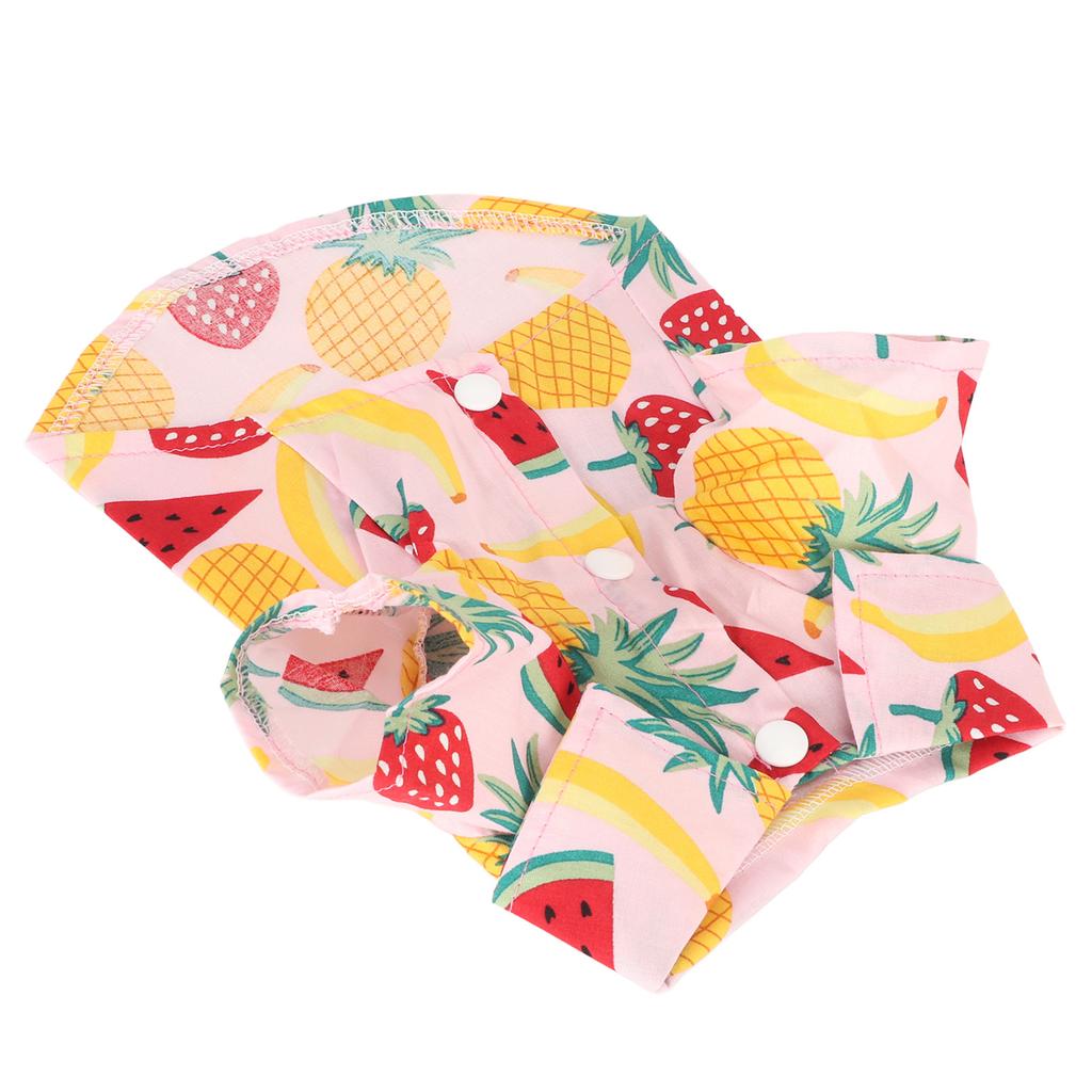 Hund Frucht Print Shirt Atmungsaktiv Kühl Modisch Niedlich Haustierkleidung für Frühling Sommer