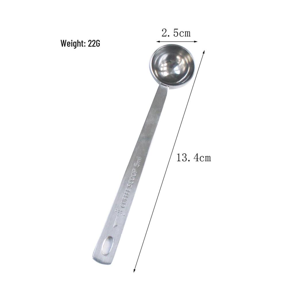 Stainless Steel Long Handle Measuring Spoon Set: 30ml Coffee, 15ml Milk/Fruit Powder - Perfect Baking Tool