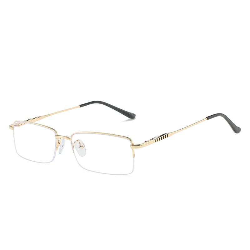 

0 -0.5 -0.75 To -6.0 Semi-Rimless Square Shape Myopic Eyeglasses With Degree Fashion Anti Blue Rays Prescription Lens Spectacles for Women Men 0