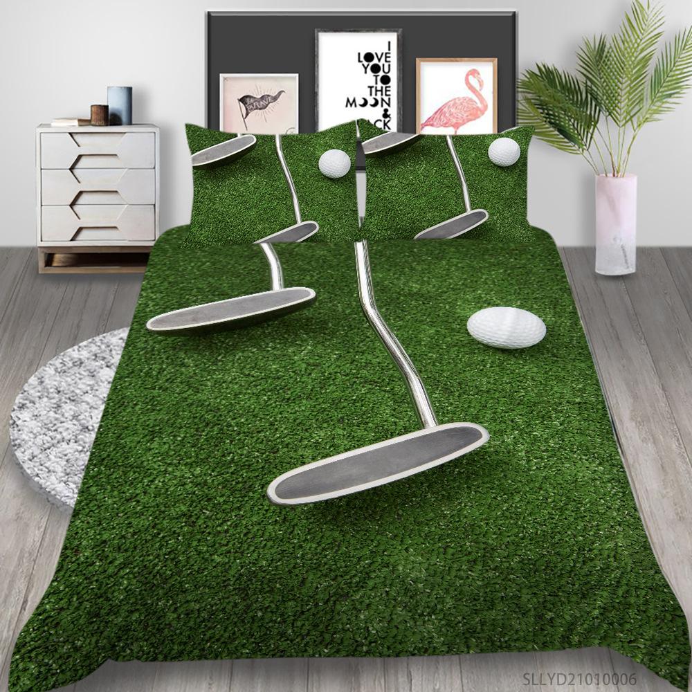 

Golf Series Digital Printing Bedding Two Or Three-Piece Set Polyester Can Be Mixed Batch EU single 135*200
