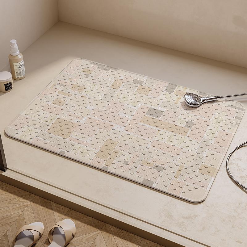 Nordic Simple Wind Anti-slip Suction Cup Floor Mat for Children  Elderly and Pregnant Women Bathroom Bath Anti-fall Suction Cup Mat