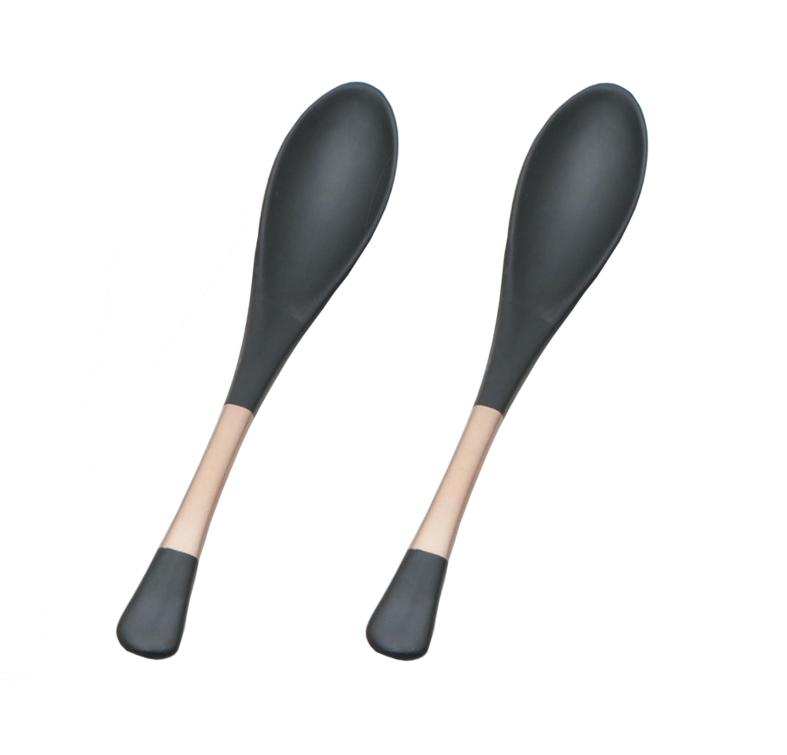 Wakaizumi Japanese Restaurant Porridge Set of Lacquerware, Lacquerware, Spoon, Black/Silver Two-Tone, 2, H-60-13 чёрный