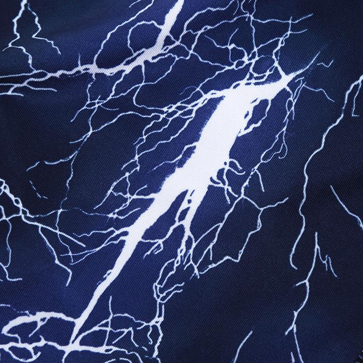 Tričko s potiskem 3D Lightning Muži Léto Tričko Modré Červené Oblečení Neformální O Neck Krátký rukáv Volné Topy Prodyšné Sportovní košile